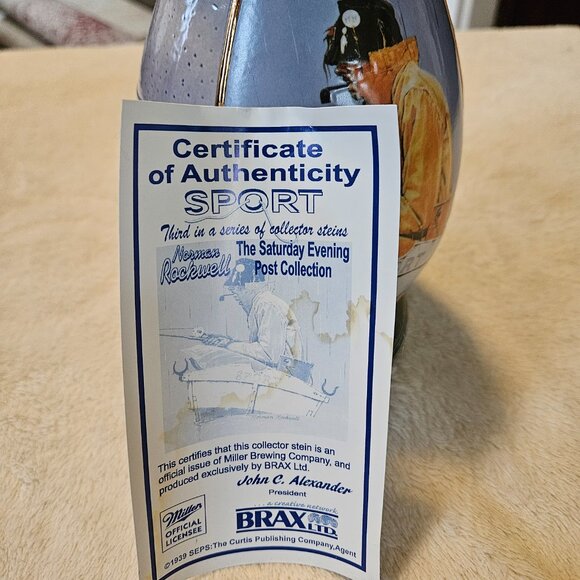 Miller Brewing Co - "Sport" Norman Rockwell Collector Stein - Limited Edition - Picture 10 of 10